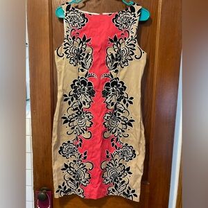 Bright Coral Floral Dress - London Times Sheath Dress 🌺🌺🌺